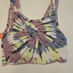 Colsie Multicolor Tie-Dye Crop Top
